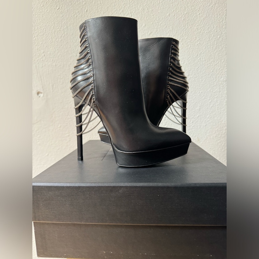 Saint Laurent chain booties brand new